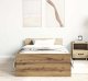 vidaXL Rama łóżka bez materaca Artisan Oak 90x200cm Drewno klejone 3