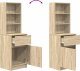 vidaXL Szafka nocna Sonoma Oak 39x35x125 cm Drewno klejone 8
