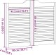 Drzwi wahadłowe żaluzjowe 1 para 80x100 cm lite drewno sosnowe 9
