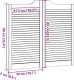 Drzwi wahadłowe żaluzjowe 1 para 90x100 cm lite drewno sosnowe 9