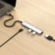 HUB Satechi 4-in-1 USB-C Slim Multiport Adapter 4K USB-C / 2xUSB-A, USB-C, 4K HDMI silver 4