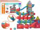 Magnetyczne Klocki Bloczki 145 Elementów 3D Zjeżdżalnia Dla Piłek LEAN Toys 1