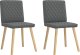 vidaXL Krzesła stołowe, 2 szt., ciemnoszare, obite tkaniną 2