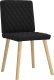 vidaXL Krzesła stołowe, 6 szt., czarne, obite tkaniną 4