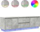 vidaXL Szafka RTV z oświetleniem LED Beton Szary 160,5x41x50 cm 2