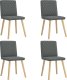 vidaXL Krzesła stołowe, 4 szt., ciemnoszare, obite tkaniną 1