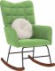 vidaXL Fotel bujany, jasnozielony, tapicerowany aksamitem 1