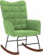 vidaXL Fotel bujany, jasnozielony, tapicerowany aksamitem 2