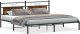 vidaXL Rama łóżka bez materaca dąb wędzony 193x203 cm Drewno klejone 2