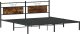 vidaXL Rama łóżka bez materaca dąb wędzony 193x203 cm Drewno klejone 5