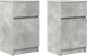 vidaXL Szafki nocne 2 szt. Beton Szary 39x35x65 cm Drewno klejone 2