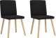 vidaXL Krzesła stołowe, 2 szt., czarne, obite tkaniną 2