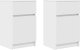vidaXL Szafki nocne 2 szt. Białe 39x35x65 cm Drewno klejone 2