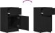 vidaXL Szafki nocne 2 szt. Czarne 39x35x65 cm Drewno klejone 10