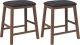 vidaXL Krzesła barowe z poduszkami 2 szt. Brązowe lite drewno gumowe 2