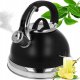 CZAJNIK STALOWY 2.7L INDUKCJA GAZ BRUNBESTE BB-2419 CZARNY ROSE GOLD 5