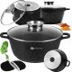 GARNEK Z POWŁOKĄ MARMUROWĄ 1.6L 18cm BRUNBESTE BB-1980 2