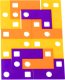 GRA LOGICZNA UKŁADANKA Z KARTAMI KOLOROWE PUZZLE KLOCKI POZIOM 1 4