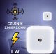 Kontaktowa lampka nocna LED 6,5x6,5cm 220V z czujnikiem zmierzchu 12