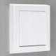Łącznik krzyżowy z ramką pojedynczy 8,1x8,1cm Biały 4