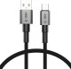 Kabel USB Tech-Protect USB-A - USB-C 0.25 m Szary (5906302380701) 1