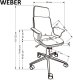 Fotel biurowy WEBER orzech/czarny HALMAR 6
