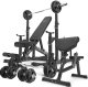 Marbo Sport Zestaw MS5_2.0_113KG | Ławka dwustronna + stojaki regulowane + Ławka Scotta (modlitewnik) z regulacją podparcia + zestaw gryfów i obciążeń 113 kg - Marbo Sport 1