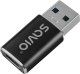 Adapter USB Savio USB-C - USB Czarny (AK-81) 1