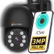 Zewnętrzna Kamera WiFi Obrotowa 3MPx POWIADOMIENIA ICSee Full HD CZARNA SD [K-6] 1