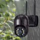 Zewnętrzna Kamera WiFi Obrotowa 3MPx POWIADOMIENIA ICSee Full HD CZARNA SD [K-6] 4