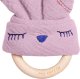 Hi Little One - Przytulanka dou dou z gryzakiem SLEEPY BUNNY z organicznej BIO bawełny Baby Pink Dark 3