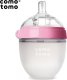 COMOTOMO - 2 antykolkowe butelki silikonowe MOM'S BREAST 150 ml Pink NEWBORN 1
