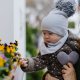Hi Little One czapka z chustą komplet ALPACA BOHO Grey S Pom Pom 1