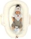 Hi Little One czapka z chustą komplet ALPACA BOHO Grey S Pom Pom 4