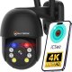 Kamera Obrotowa Zewnętrzna WiFi BEZPRZEWODOWA 8MPx UHD 4K MONITORING DOMU [K-9] 1