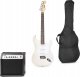 ML Gitara elektryczna Gigkit biała+ akcesoria/ zestaw 12