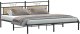 vidaXL Rama łóżka bez materaca Sonoma Oak 193x203 cm Drewno klejone 3