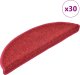 vidaXL Maty na schody 30 szt. Bordowo-czerwone 56x17x3 cm 1