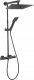 Shower system FERRO FRESCO SQUARE with thermostatic mixer, black 1
