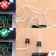 6x Uchwyt magnetyczny na kable Alogy Magnetic Cable Holder 6-pack organizacja kabli do biurka szafki ściany Czarne 2