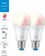 WiZ 60W E27 Standardform Tunable Baltas & Color Doppelpack 6