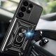 Etui pancerne Hybrid Armor Camshield z osłoną aparatu i metalowym ringiem do Samsung Galaxy S25 Ultra - czarne 3