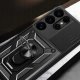 Etui pancerne Hybrid Armor Camshield z osłoną aparatu i metalowym ringiem do Samsung Galaxy S25 Ultra - czarne 7