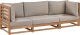 Beliani Sofa trzyosobowa TRANI Certyfikowane drewno akacjowe Jasne drewno 1