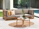 Beliani Sofa trzyosobowa TRANI Certyfikowane drewno akacjowe Jasne drewno 4