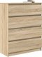 vidaXL Komoda Sonoma Oak 80x35x99 cm Drewno klejone 4