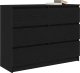 vidaXL Komoda Czarny Dąb 100x35x76 cm Drewno klejone (3328499) 4
