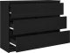 vidaXL Komoda Czarny Dąb 100x35x76 cm Drewno klejone (3328499) 5