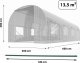 Tunel ogrodowy 3 x 4,5 m (13,5m2) biały Plonos 4
