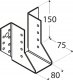 Wieszak belki Domax WB27 srebrny 8 cm x 7,5 cm 1